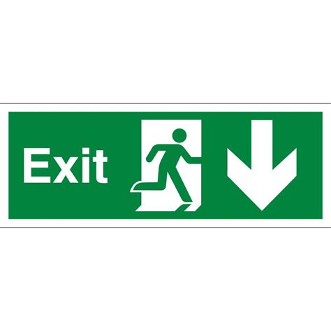 Exit Arrow Down Signs From Key Signs Uk