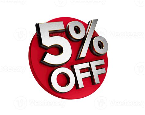 Free 5 Percent Off 3d Sign Tag Flasher Sale Up To Five Percent Big Sale Offer Label Sticker