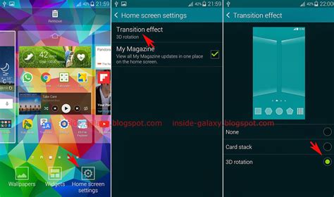 Inside Galaxy Samsung Galaxy S5 How To Change Home Screen Transition