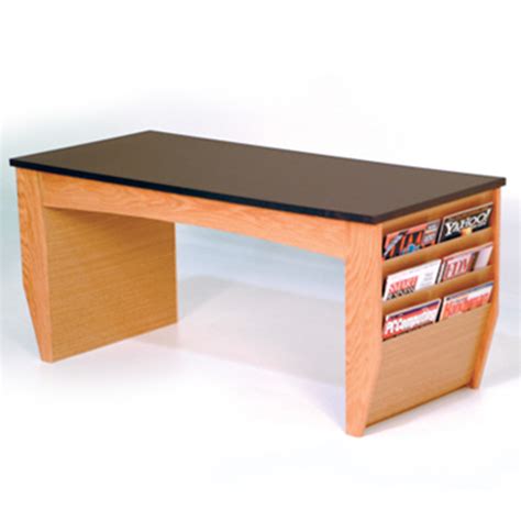 Order) cn shenzhen lucky industrial co., ltd. Light Oak Magazine Rack Coffee Table with Black Granite ...