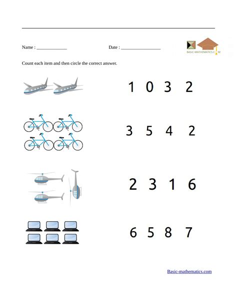 Basic Math For Kindergarten