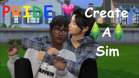 Cute Gay Couple Pride Create A Sim The Sims 4 Youtube