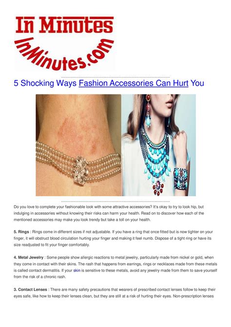 My publications - 5 Shocking Ways Fashion Accessories Can Hurt You