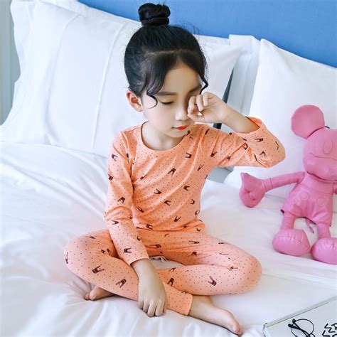 Girls Pajamas Long Sleeves Cartoon Pajama Sets For Spring Fall 2018 New