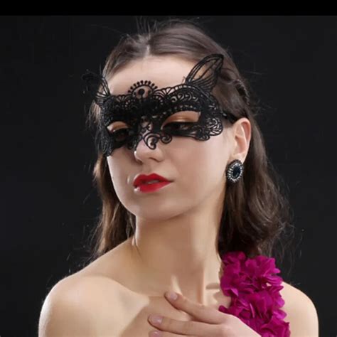 New Beautiful Lady Black Lace Floral Eye Mask Venetian Masquerade Fancy