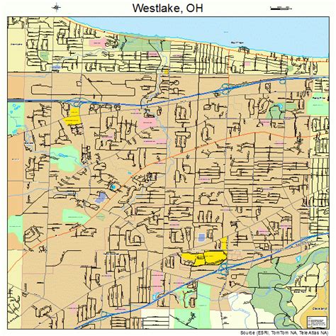 Westlake Ohio Street Map 3983622