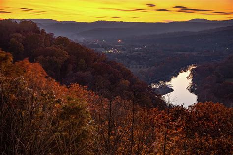 Autumn Dusk Over Inspiration Point And The White River Photograph By