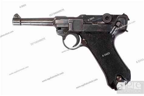 Luger P08 Parabellum Handgun Isolated Stock Photo Picture And Low