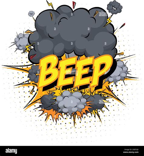 Word Beep On Comic Cloud Explosion Background Illustration Stock Vector
