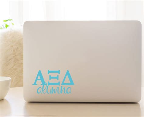 Axid Alpha Xi Delta Letters Alumna Sorority Decal Laptop Etsy