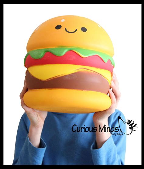 Jumbo Burger Squishy Slow Rise Foam Junk Fast Food Toy Scented