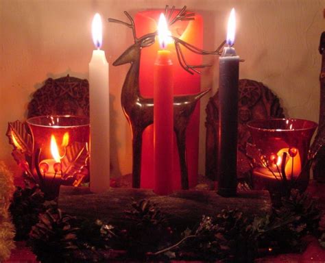 yule altar witches altar pagan altar wiccan winter equinox winter solstice yule crafts old