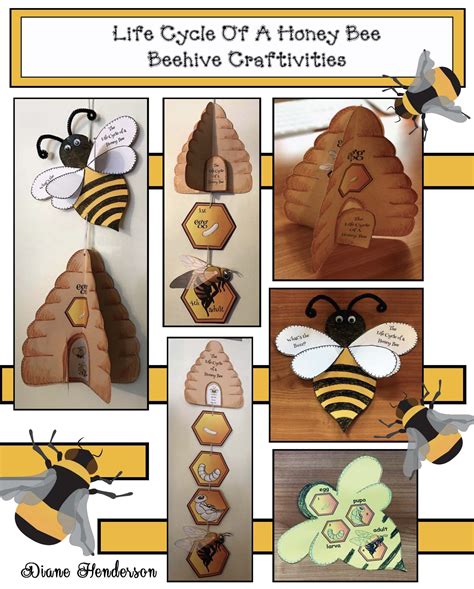 Hexagon Shaped Activities Beekeeping Bee Crafts Honey Bee Crafts
