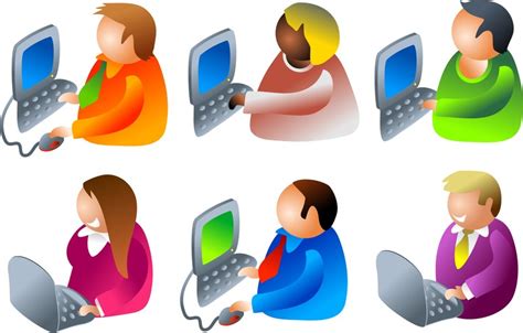 Person At Computer Cartoon Download Free Clip Art On