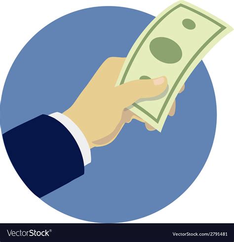 Hand Giving Money Royalty Free Vector Image Vectorstock