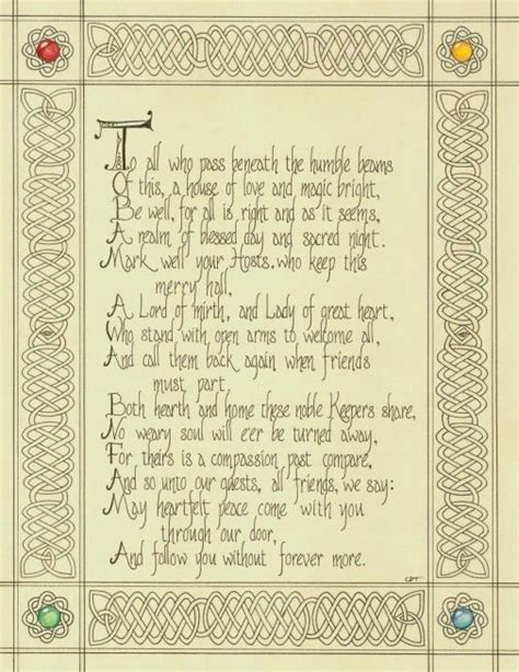 Celtic Poem Blessing Poem Poems Knotwork