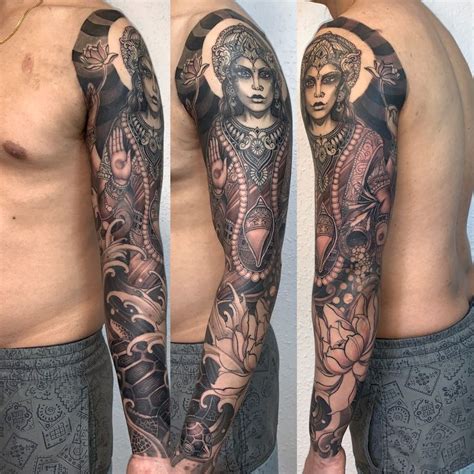 goddess laxmi goddess tattoo sleeve tattoos nepal tattoo