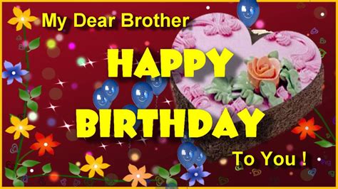Happy Birthday Greeting For Brother Birthday Ecard For Dear Brother