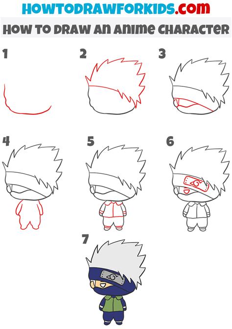 How To Draw An Anime Character Easy Drawing Tutorial For Kids