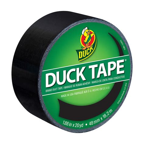Duck 1265013 Color Duct Tape Single Roll 188 Inches X 20 Yards Black