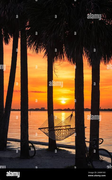 Sunset In Siesta Key Beach Stock Photo Alamy
