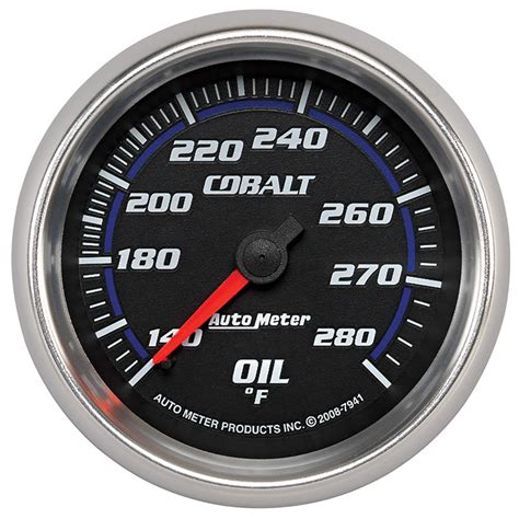 Autometer 2 58in Oil Temperature Gauge 140 280f Cobalt 7941