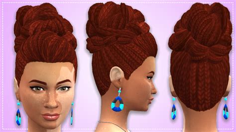Sims 4 Ccs The Best Hon Bun Hair For Females By Leeleesims1