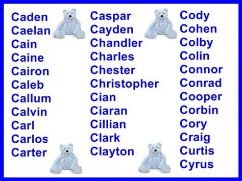 Boys Names Starting With Cwhere They Come From And What They Mean