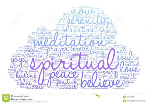 Spiritual Word Cloud Stock Illustration Illustration Of Consciousness