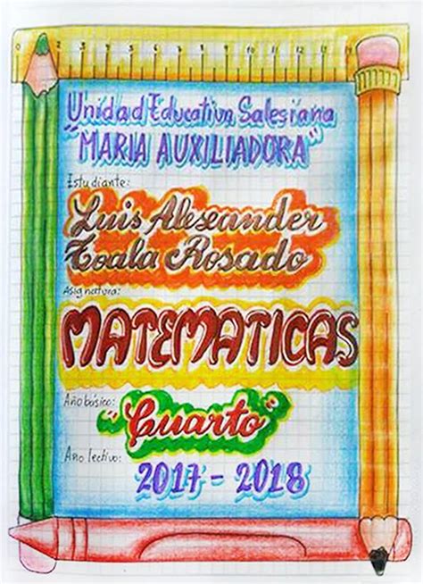 Carátulas De Matemáticas Para Niñas Recursos Educativos Para Maestros