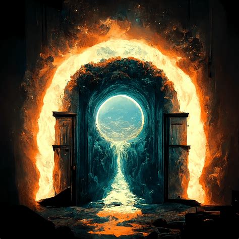 Portal To Another Universe Spilling Into Earth Midjourney