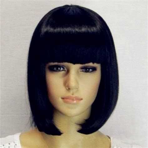 Special Offer Sale Cm Short Wigs With Neat Bangs Cheap Synthetic Sexy Female Haircut Best