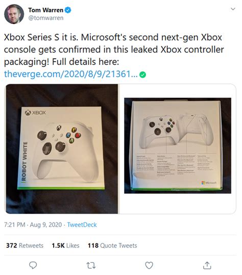 Xbox Series S Reportedly Confirmed By Controller Packaging Leak Gladius Game Studios