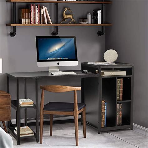 Buy Erommy Computer Desk With Storage Bookshelves 47 Pc Writing