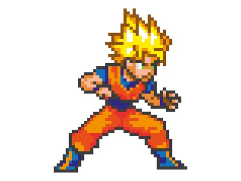 Ssj Goku Pixel Art By Nick Berends On Dribbble