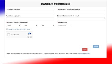 Owwa Rebate Application Form