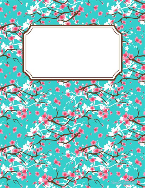 Cherry Blossom Binder Cover Watermarked 2550×3300 Cubiertas De