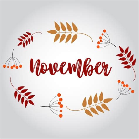 Premium Vector Hello November Welcome November Text For Greetings