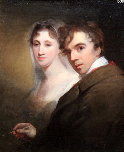 Self Portrait Of Artist Painting His Wife Sarah Annis Sully By Thomas
