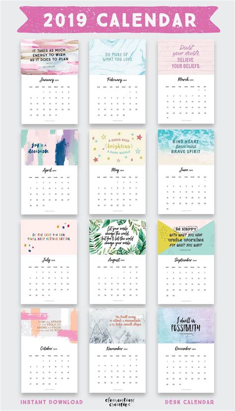 Inspirational Quotes Calendar 2021 Printable Bmp Mayonegg