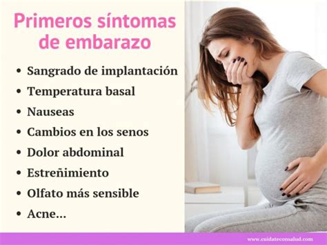 primeros síntomas de embarazo 【¿cuando aparecen】