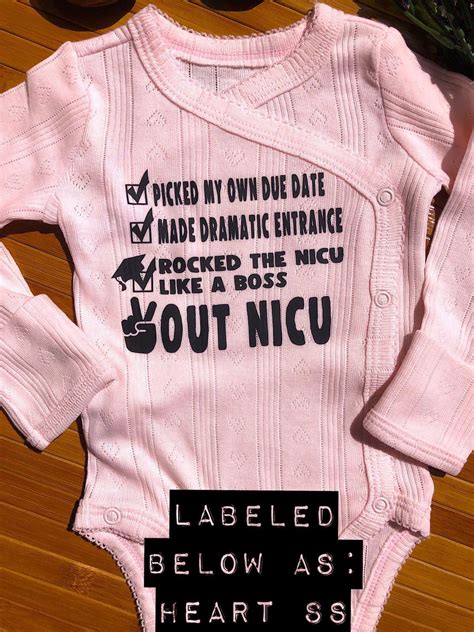 Peace Out Nicu Nicu Baby Onesie Nicu Graduate Going Home Etsy Funny