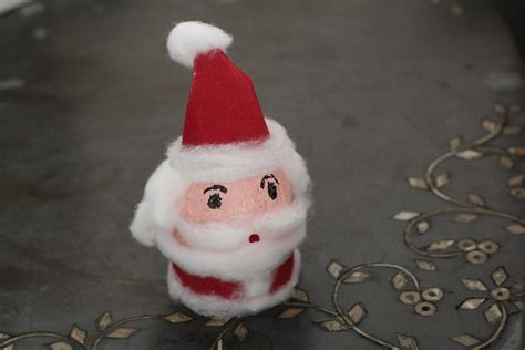How To Make A Santa Claus Decoration Using An Egg 13 Steps