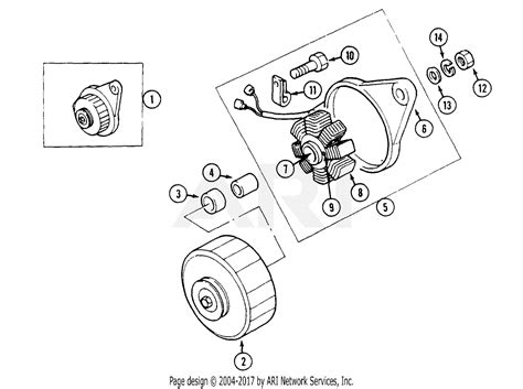 Mtd 135 028 190 Fr 1800d 1995 Parts Diagram For Alternator Assembly