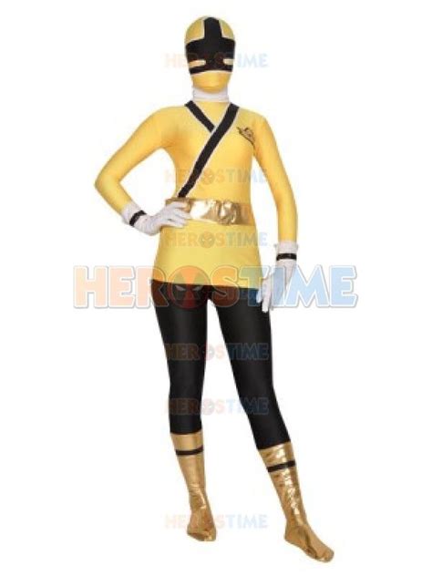 Shinken Yellow Shinkenger Power Ranger Spandex Superhero Costume