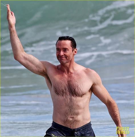 Hugh Jackman Cant Stop Celebrating While Taking A Shirtless Swim Hot Sex Picture