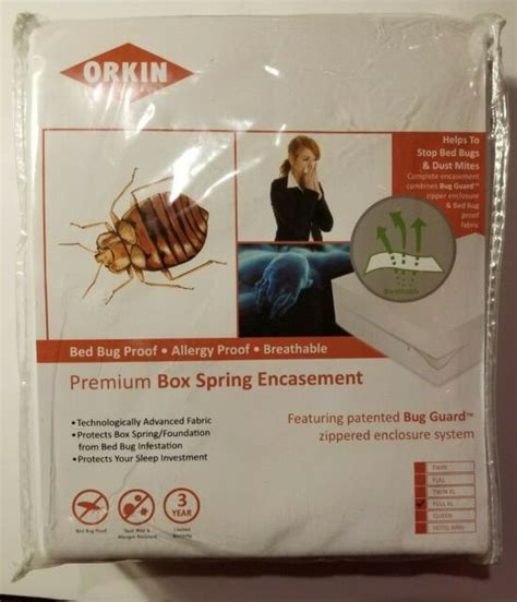 Orkin Brand Premium Box Spring Encasement New Full Xl Traps Bed Bugs