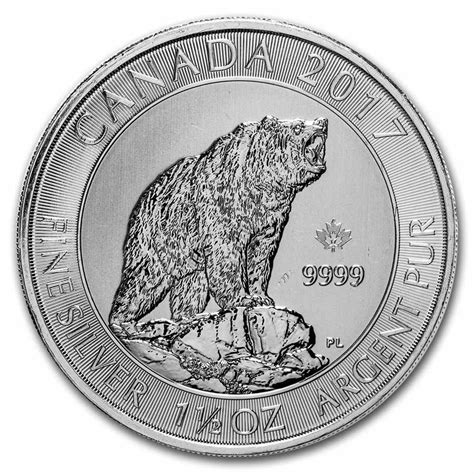 Buy 2017 Canada 15 Oz Silver 8 Grizzly Bear Bu Abrasions Apmex
