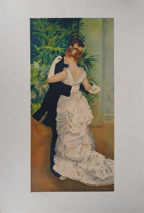 Pierre Auguste Renoir Daprès Danse Dans La Ville Lithographie
