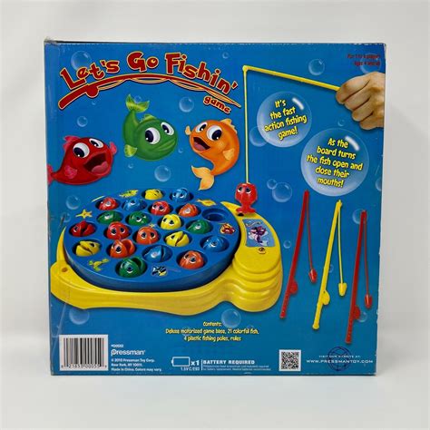 Lets Go Fishing Game By Pressman 21 Fish And 4 Fishing Poles Motorized